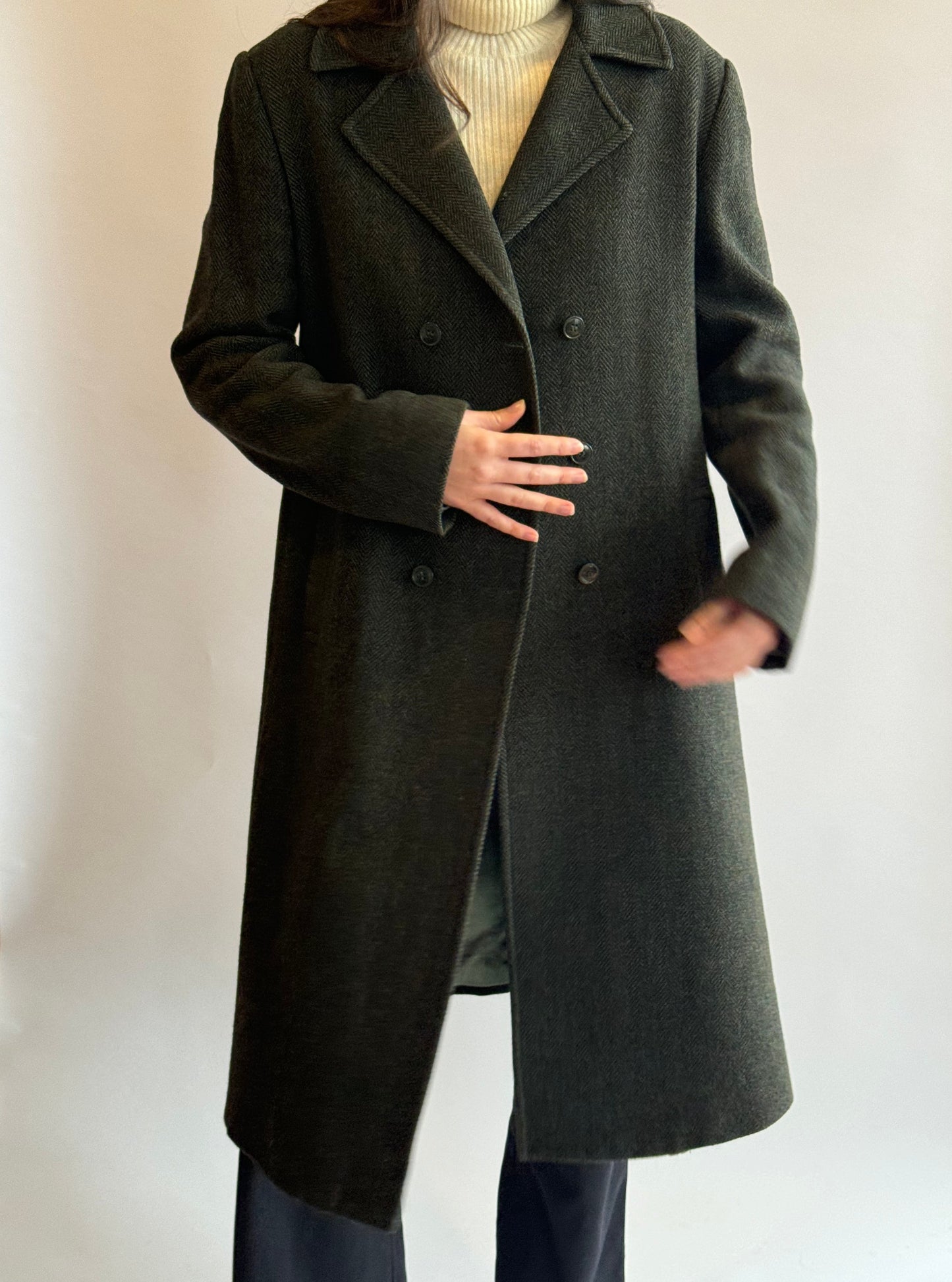 Double-Breasted Wool Coat | 10-12