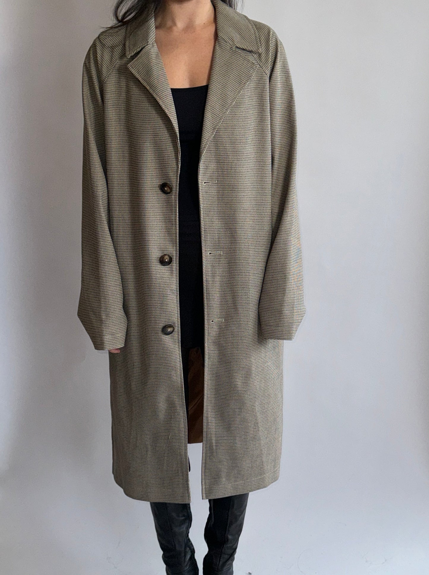 Plaid Trench Coat | 10-12