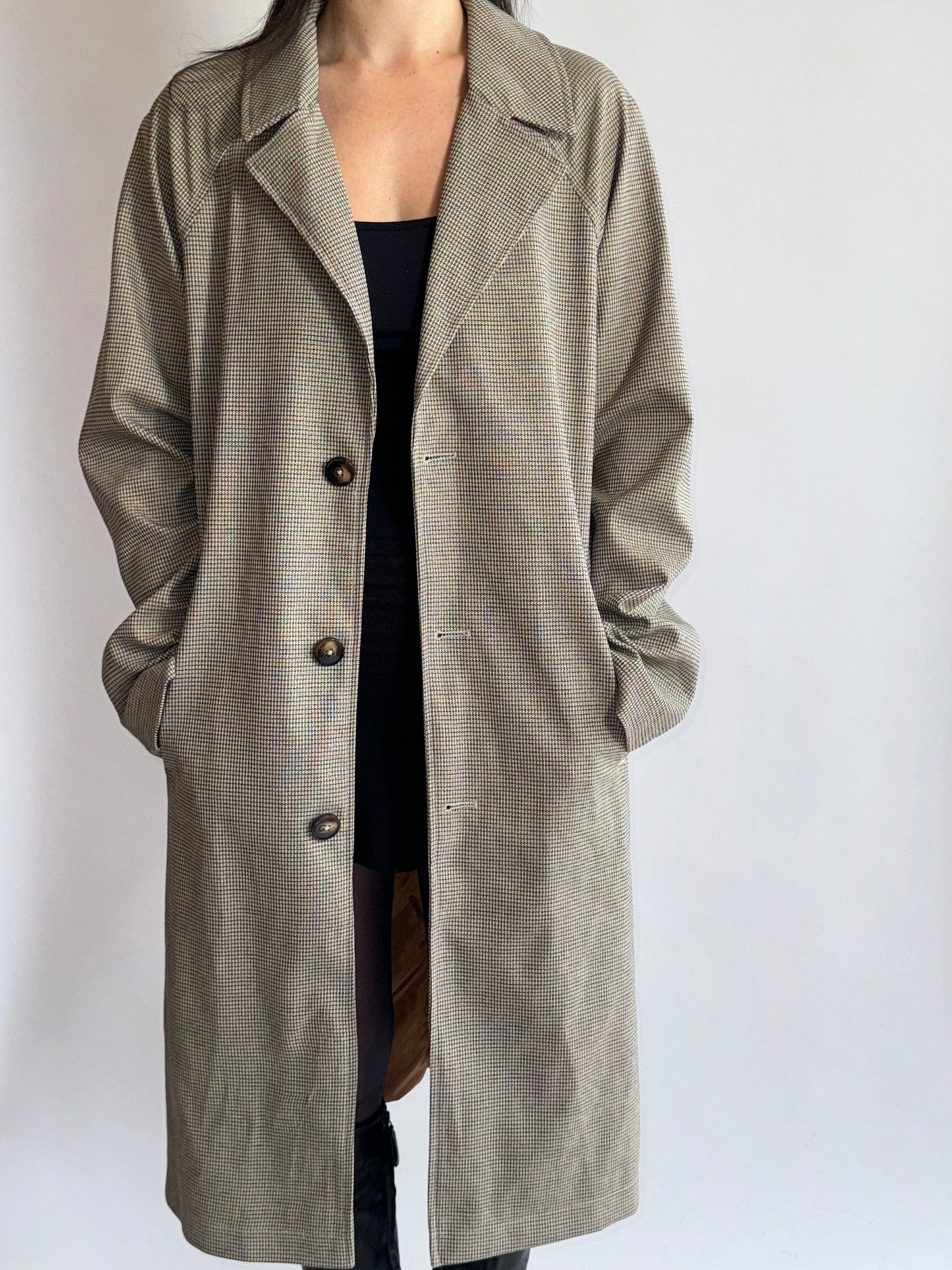 Plaid Trench Coat | 10-12