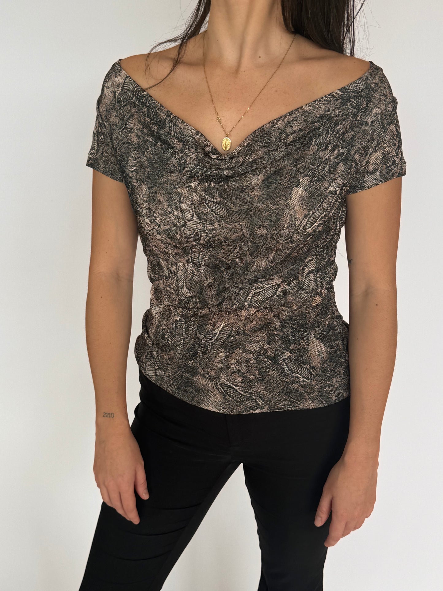 Y2K Snake Print Top - 6-8